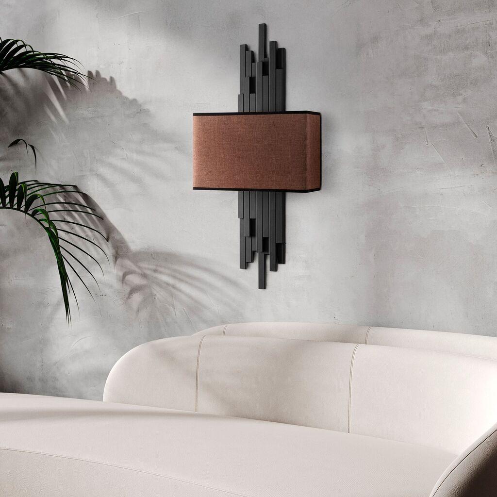 Opviq dzидна светилка Akhys-15103, 35x75x10cm, IP20, црно-кафеава