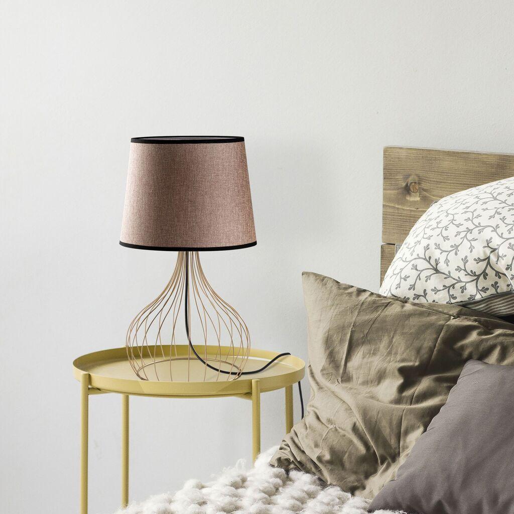 Столна ламба Opviq Telis-5403, 28x28x51 см, IP20, златно-кафеава боја