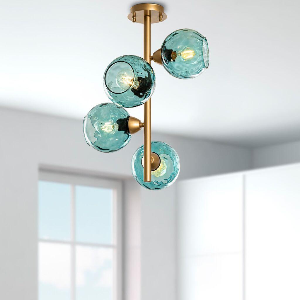 Opviq Luster Benek-15-14501, 40x40x55cm, IP20, златно-црвена боја