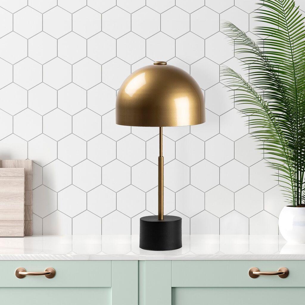 Opviq столна ламба Mixed-11496-US, 26x26x53 см, црно-златна боја