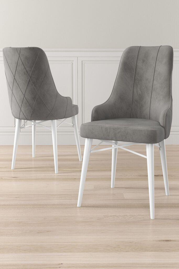 Комплет столчиња Hanah Home Neta, 46x95x42 см, 6 парчиња, сиво-бела