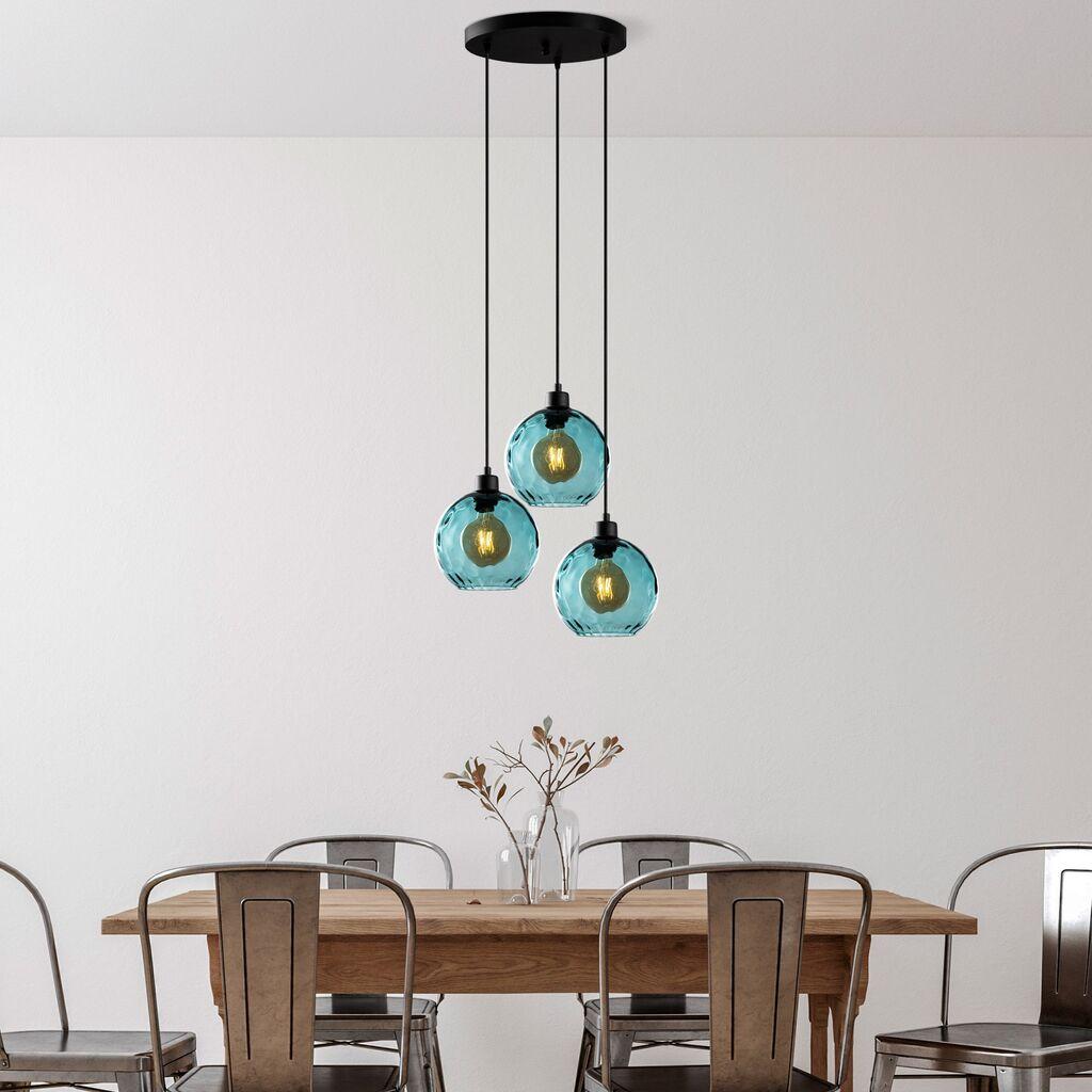 Opviq Luster Benek-20-14322, 44x44x120, IP20, црно-сина