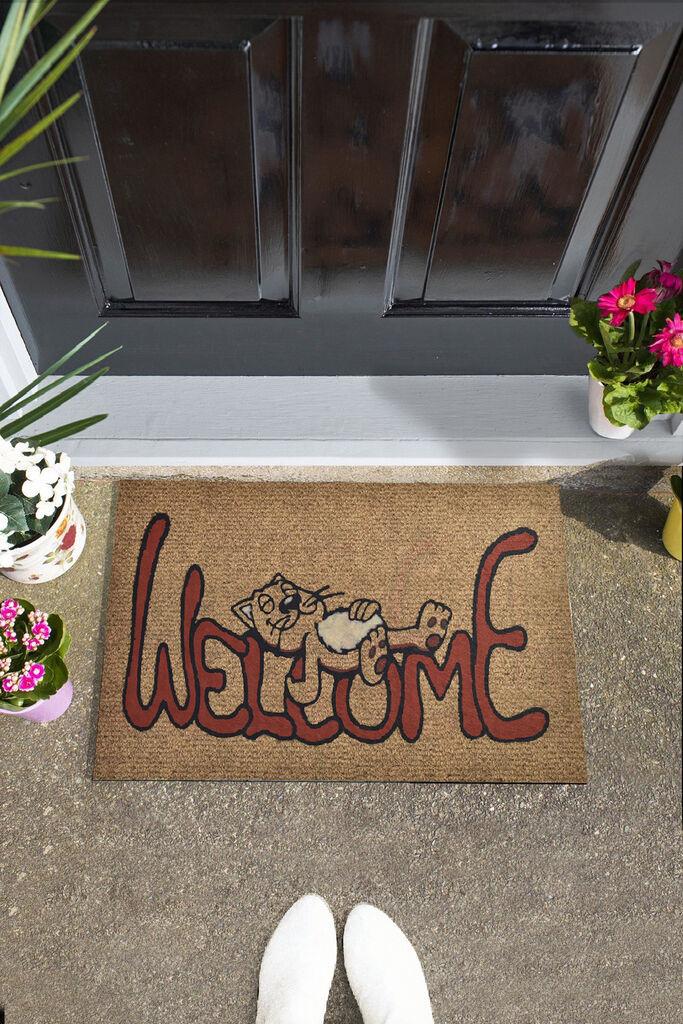 Conceptum Hypnose Doormat Welcome Cat, 40x60 cm, Шарена