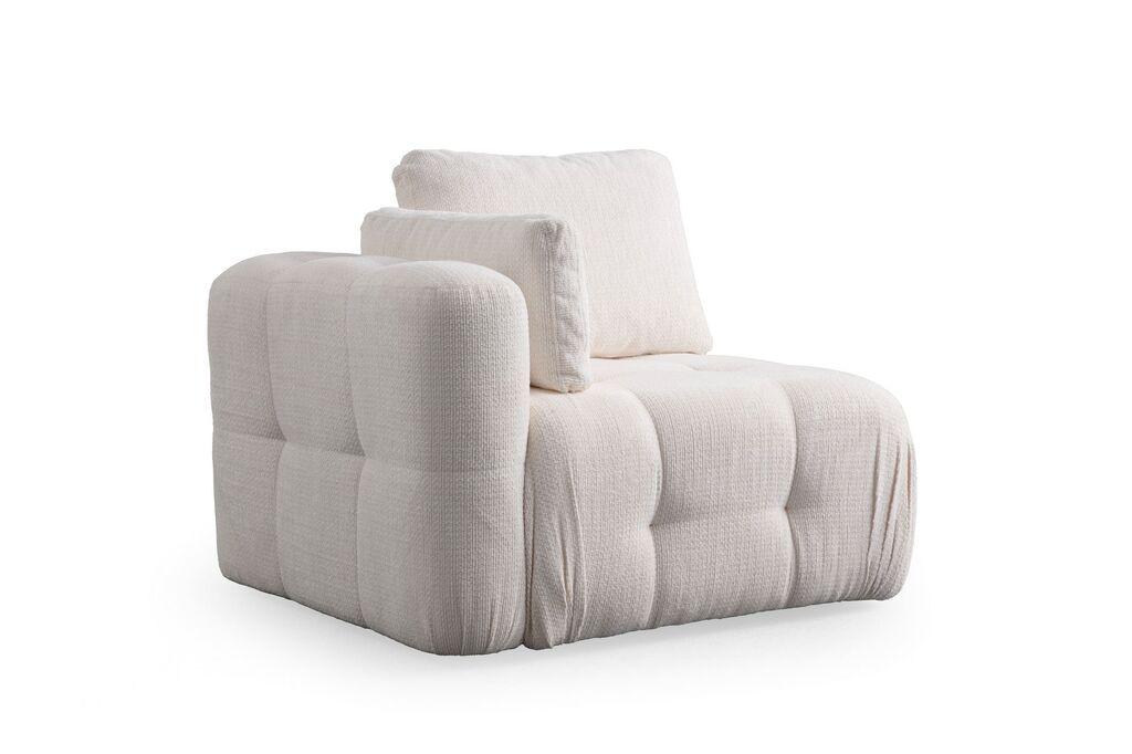 Фотелја Atelier del Sofa Amaris L1, 100 x 100 x 65 см, крем боја