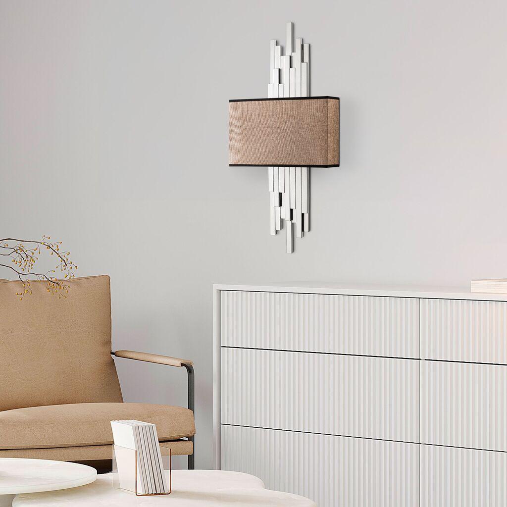 Opviq dzидна светилка Akhys-15122, 35x75x10cm, IP20, бело-кафеава