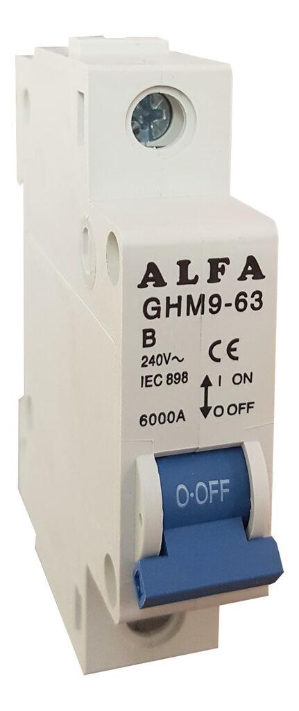Alfa Electric Еднополен автоматски осигурувач C63 GHM9-63 1P