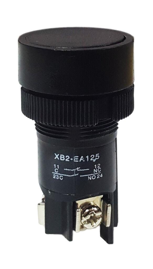 Alfa Electric Тастер црн NO+NC Ф-22мм EA125