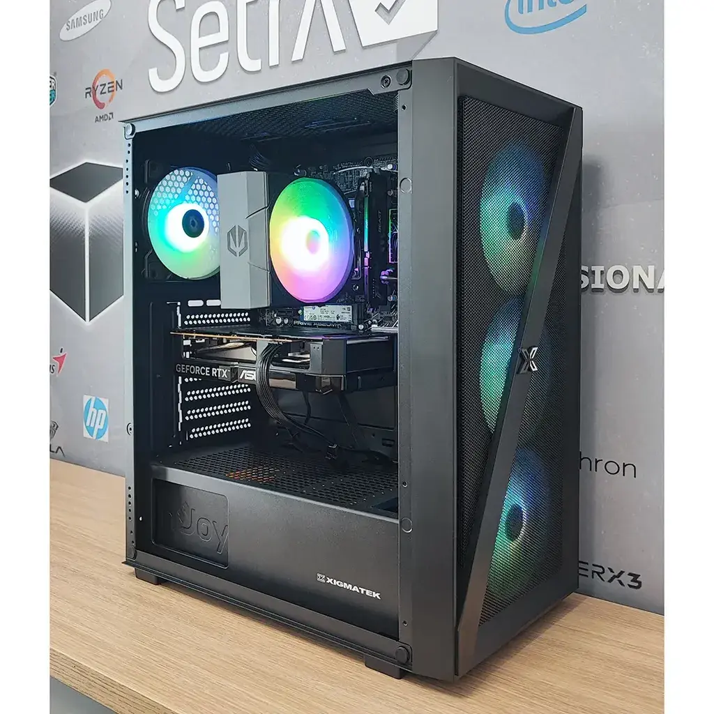 PowerCube Гејминг Компјутер G4250 Vector Gen7 V2 3D Ryzen 5 7500X3D 16GB DDR5 NVMe 1TB RTX5060 8GB