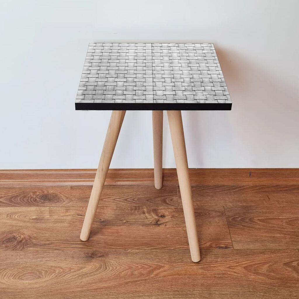 Маса Hanah Home Club Shp373, 35x42x35 см, светло сива