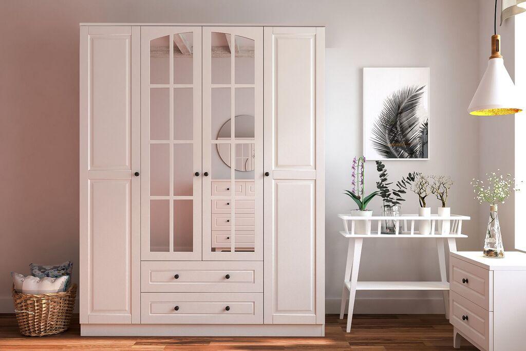 Гардеробер Hanah Home Rb-012, 140x180x52 см, бел