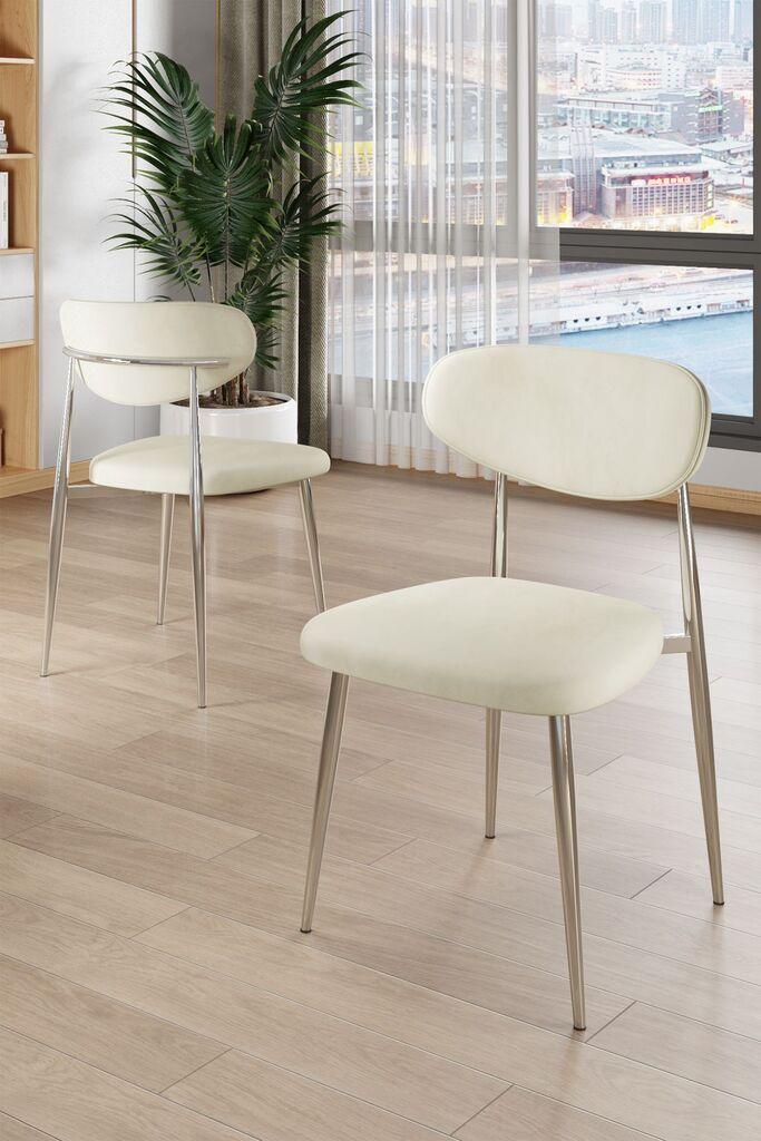 Комплет столчиња Hanah Home Vina, 56x76x97 см, 4 парчиња, крем боја