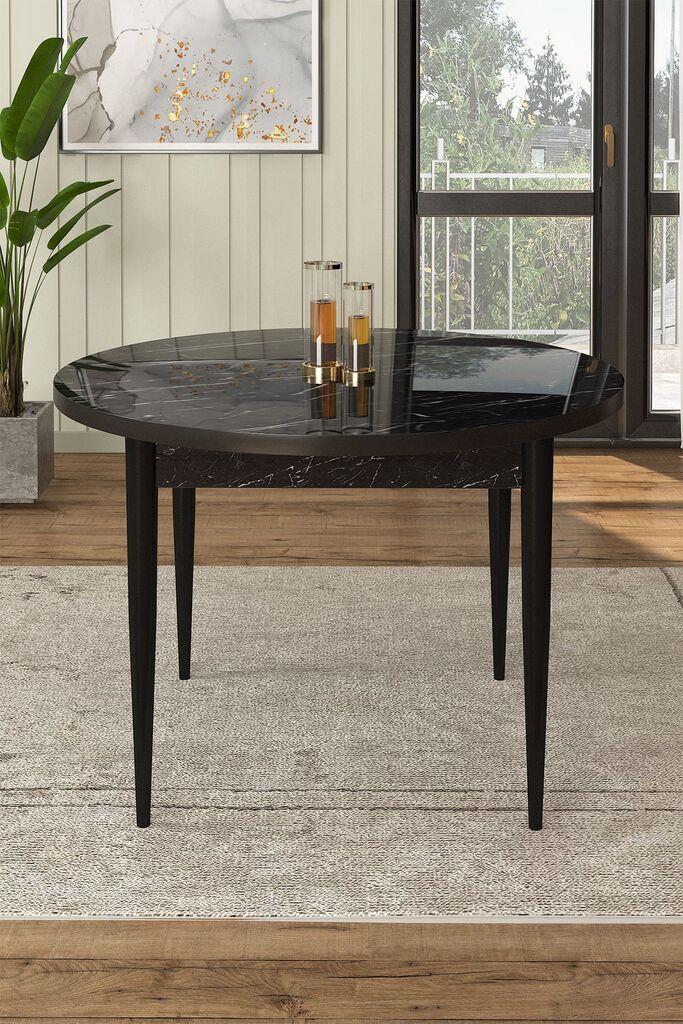 Трпезариска маса Hanah Home Rox, 90x75x90 см, црна