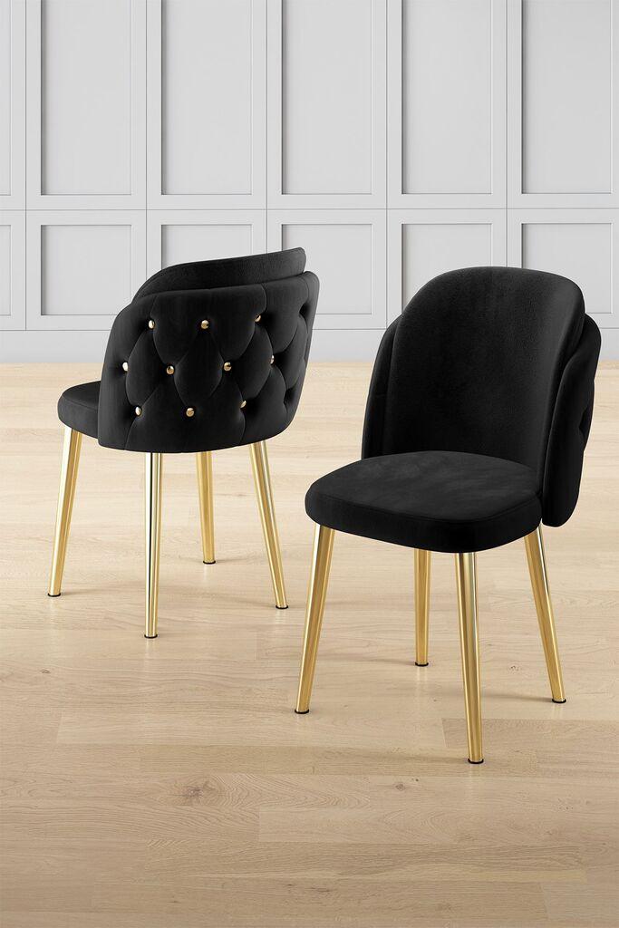 Комплет столчиња Hanah Home Axle, 85x59x98 см, 4 парчиња, црна