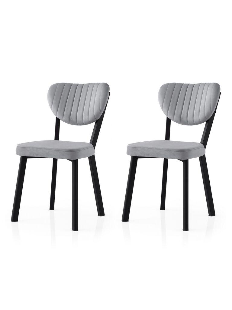 Комплет столчиња Hanah Home Beta-851 V2, 93x68x14.5 см, 2 парчиња, светло сива