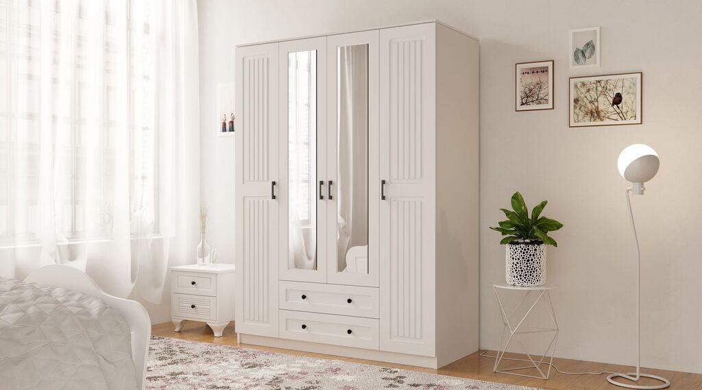 Гардеробер Hanah Home Rb-074, 140x184x52 см, бел