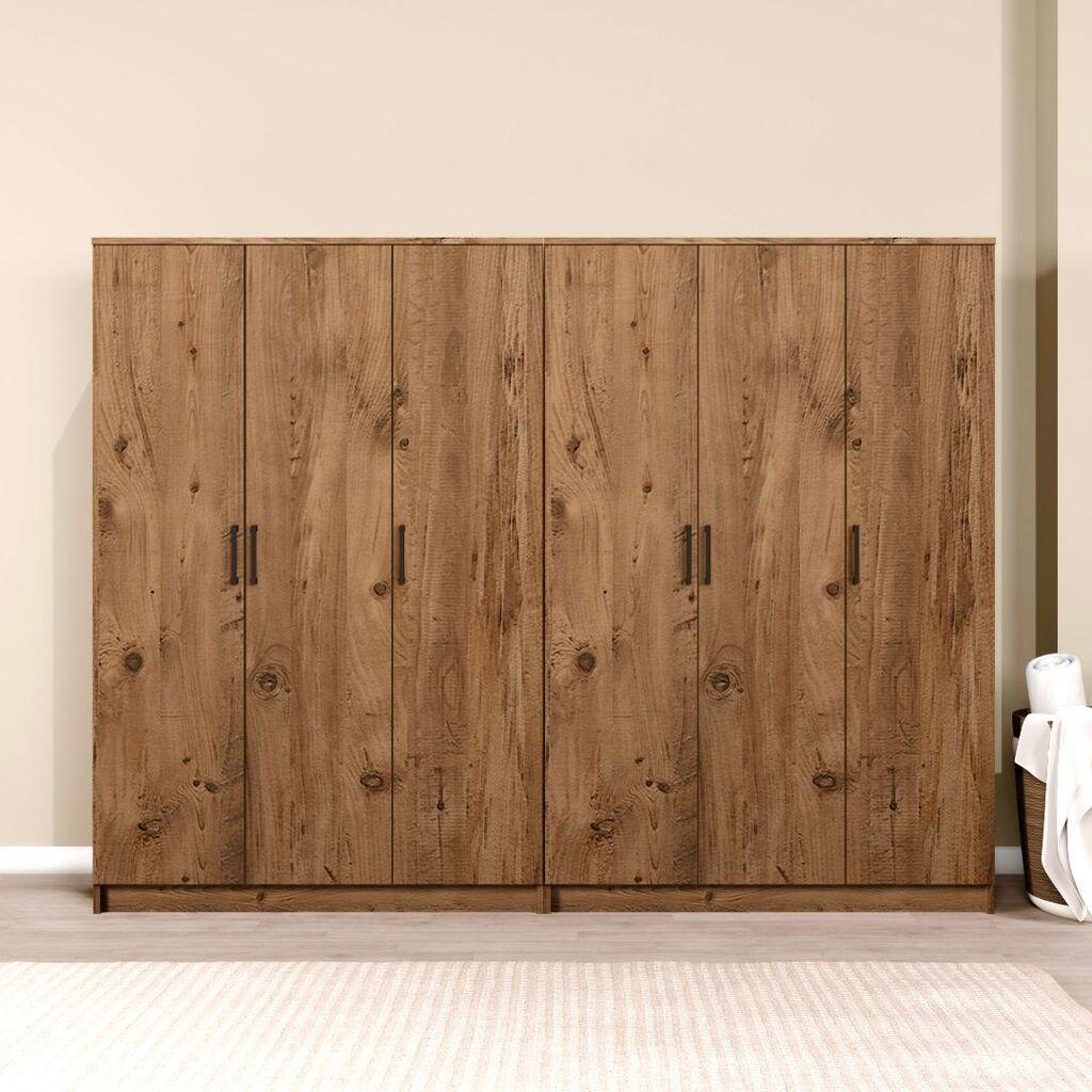 Гардеробер Hanah Home Kardelen 1600-120, 240x180x51.8 см, , кафеава