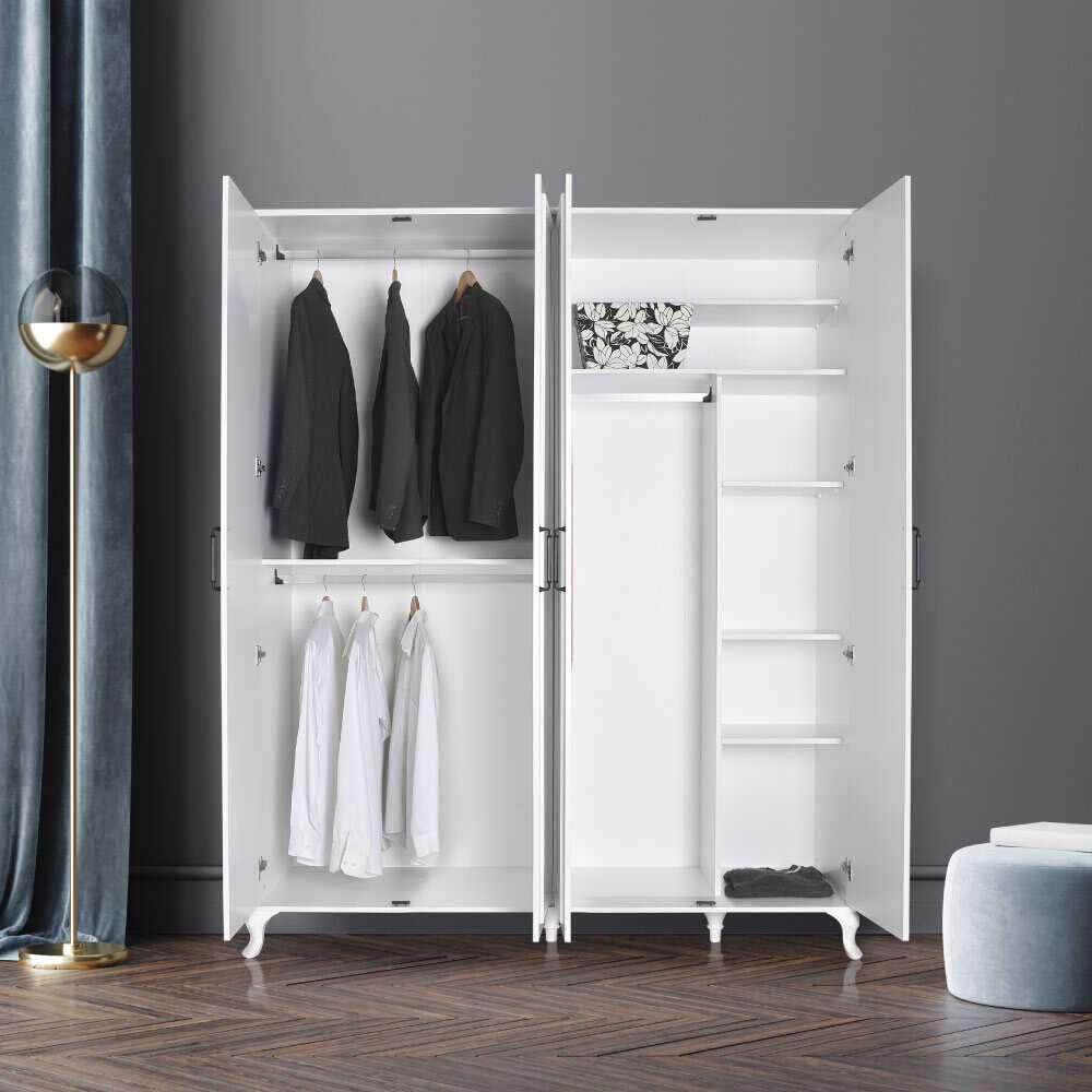 Гардеробер Hanah Home Grd-1040-Dd-3, 180x224x62 см, бел