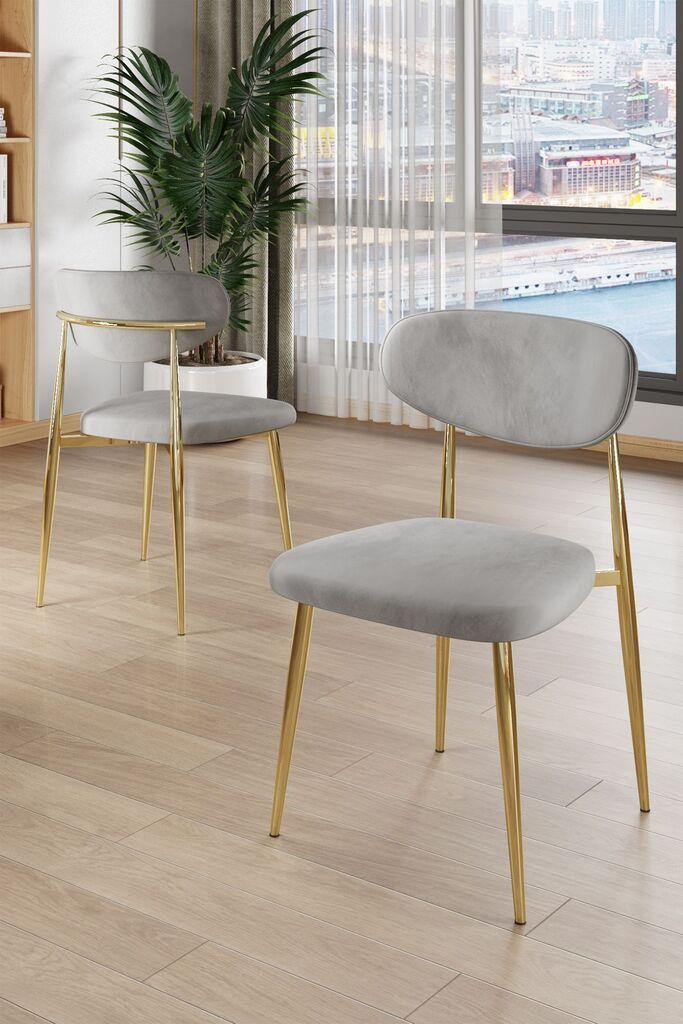 Комплет столчиња Hanah Home Vina, 56x76x97 см, 6 парчиња, светло сива боја