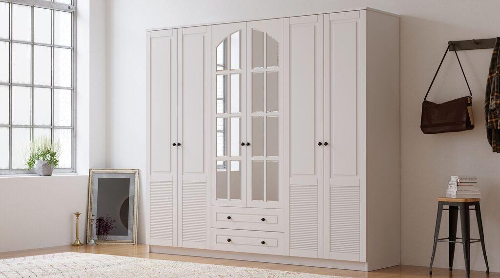 Гардеробер Hanah Home Rb-115, 210x210x52 см, бел