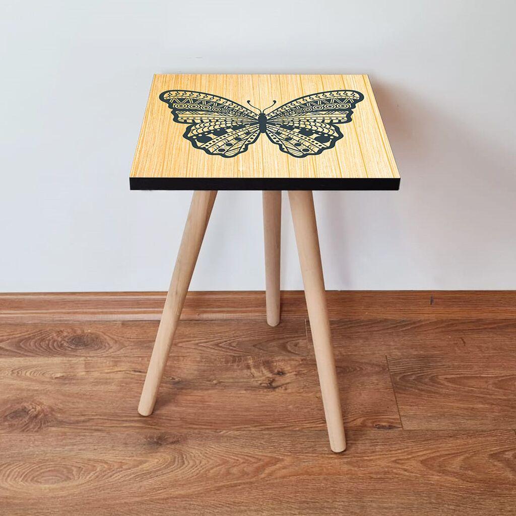 Маса Hanah Home Club Shp13, 35x42x35 см, кафеава