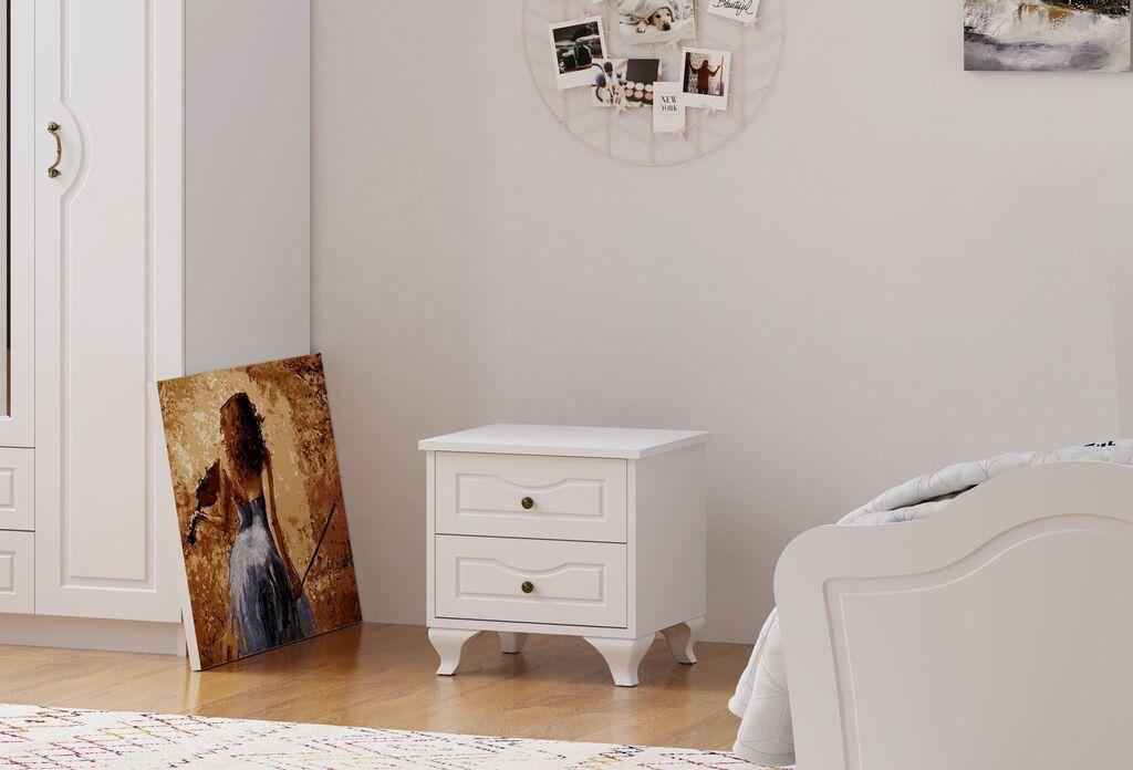 Ноќна масичка Hanah Home Rb-108, 45x45x40 см, бела