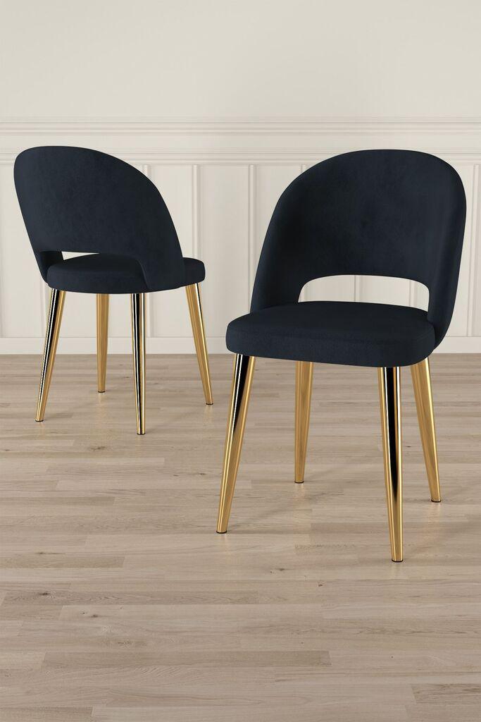 Комплет столчиња Hanah Home Pane, 85x59x146 см, 6 парчиња, црна