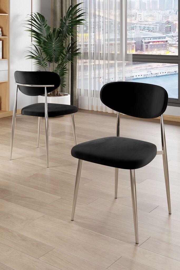 Комплет столчиња Hanah Home Vina, 56x76x97 см, 4 парчиња, црна