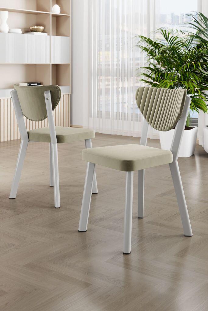 Комплет столчиња Hanah Home Arfe, 101x76x26 см, 4 парчиња, светло зелена боја