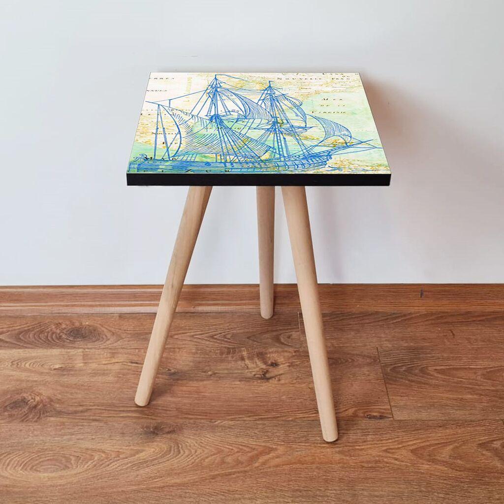 Маса Hanah Home Club Shp315, 35x42x35 см, шарена