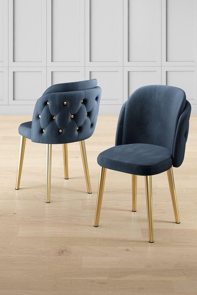 Комплет столчиња Hanah Home Axle, 85x59x98 см, 4 парчиња, темно сина боја