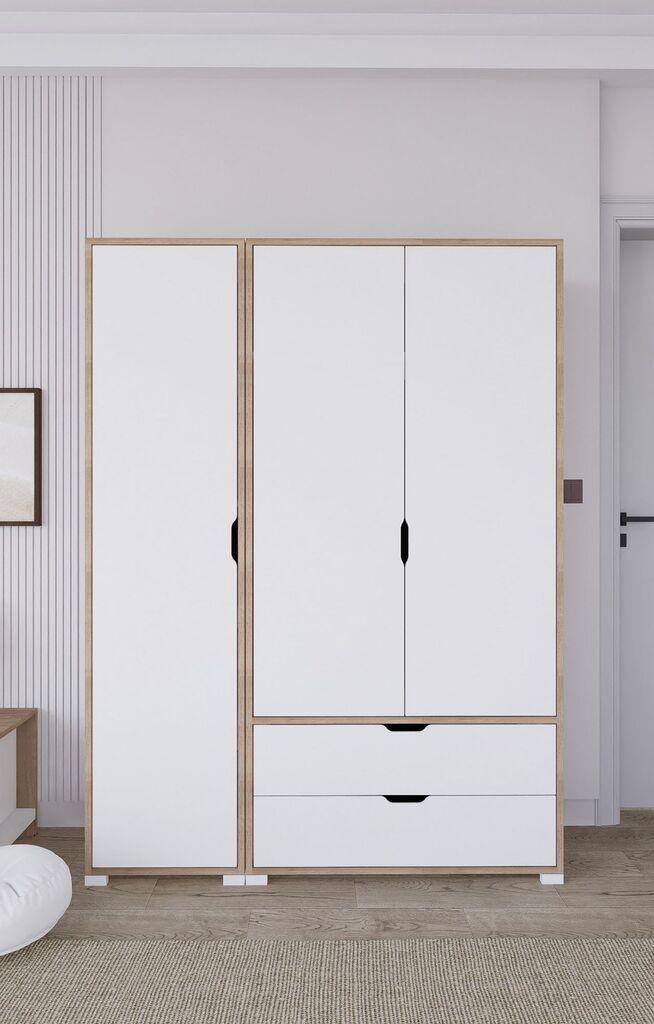 Гардеробер Хана Хоум Нисан 1600-019, 130x183x45 см, Бела
