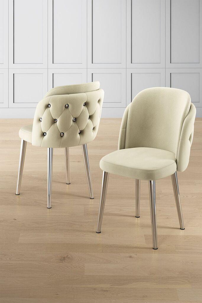 Комплет столчиња Hanah Home Axle, 85x59x146 см, 6 парчиња, крем боја