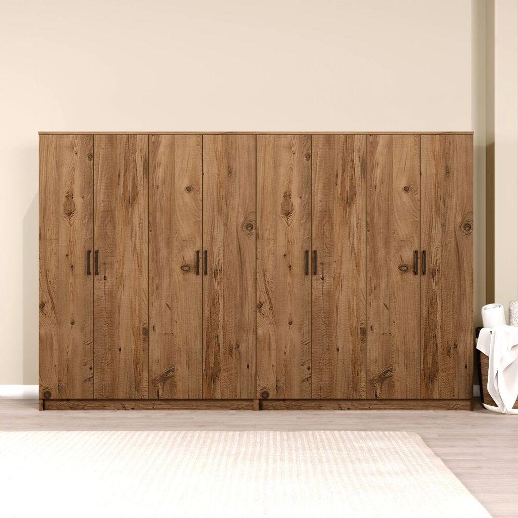 Гардеробер Hanah Home Kardelen 1600-121, 280x180x51.8 см, , кафеава