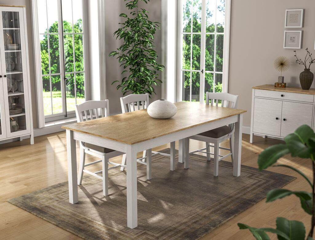 Трпезариска маса Hanah Home FRN-20082, 180x76x90 см, бела