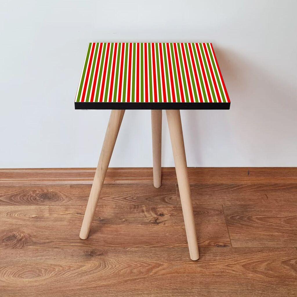 Маса Hanah Home Club Shp338, 35x42x35 см, црвено-зелена