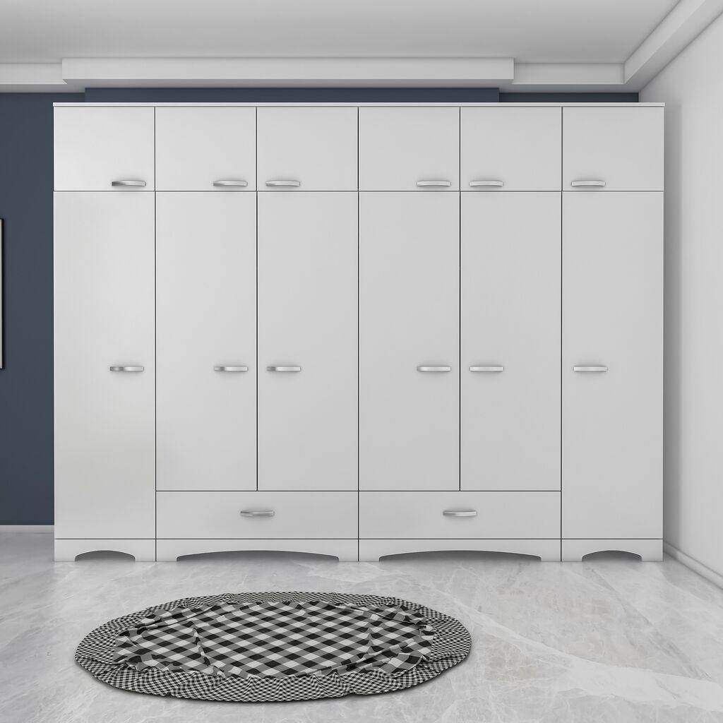 Гардеробер Hanah Home BA133 - 3851, 245x226x48,3 см, бела