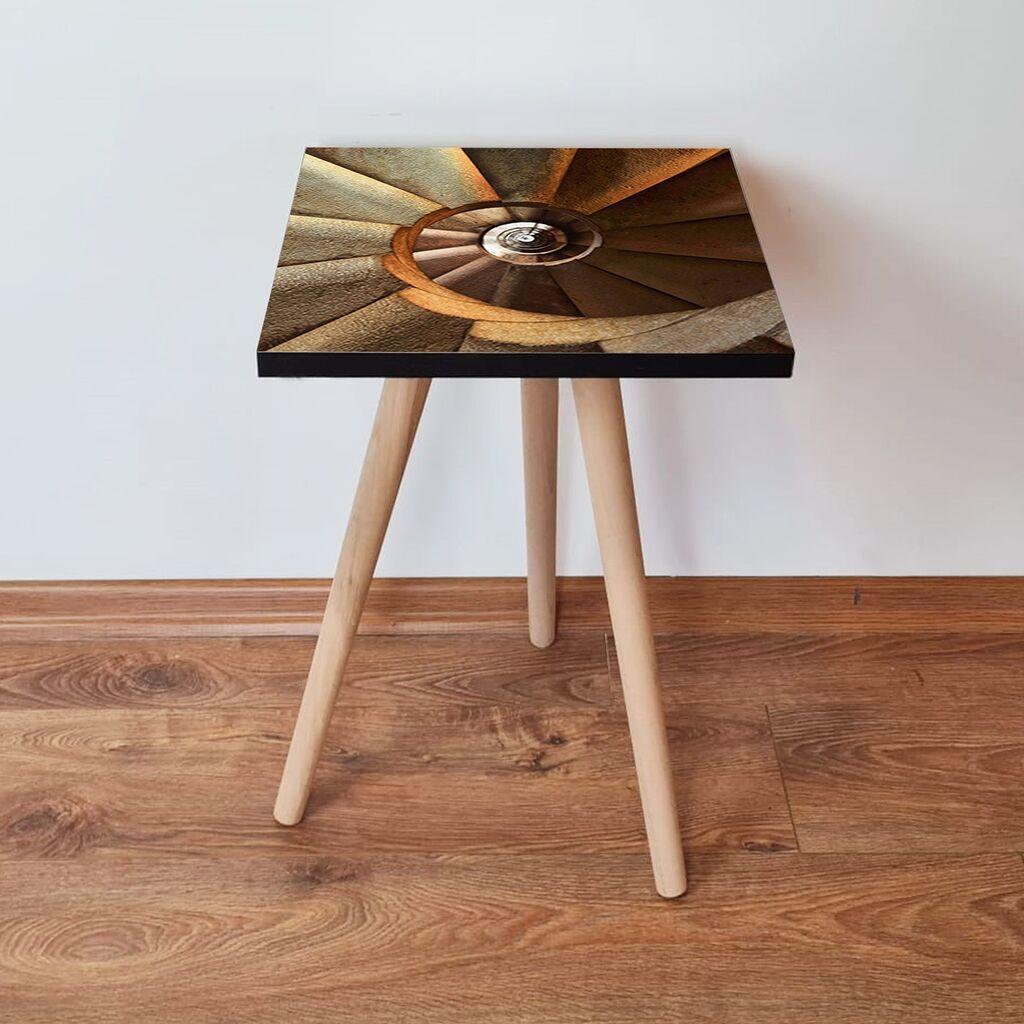 Маса Hanah Home Club Shp360, 35x42x35 см, кафеава