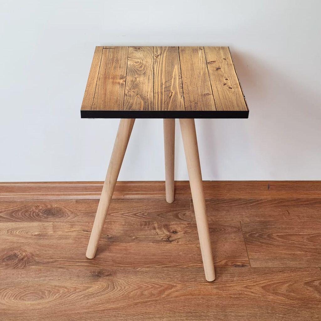 Маса Hanah Home Club Shp353, 35x42x35 см, кафеава