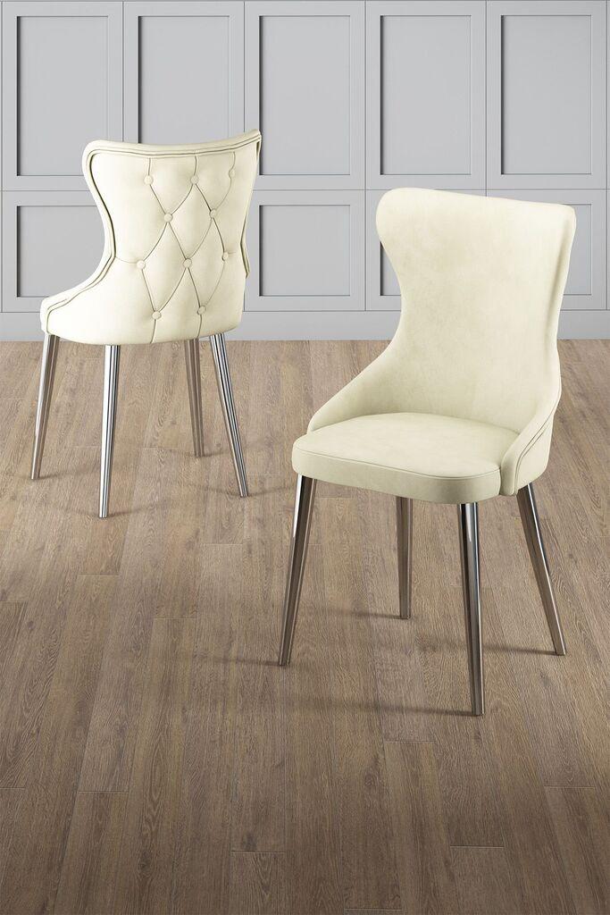 Комплет столчиња Hanah Home Alpa, 85x59x146 см, 6 парчиња, крем боја