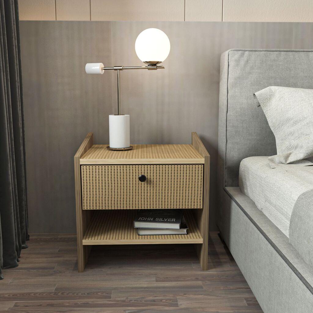 Ноќна масичка Hanah Home Берлин, 45x45x35 см, беж