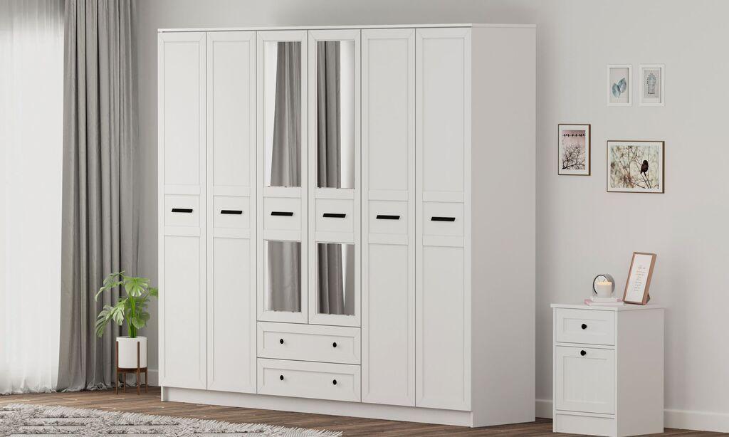 Гардеробер Hanah Home Rb-168-01-013, 210x210x52 см, бел