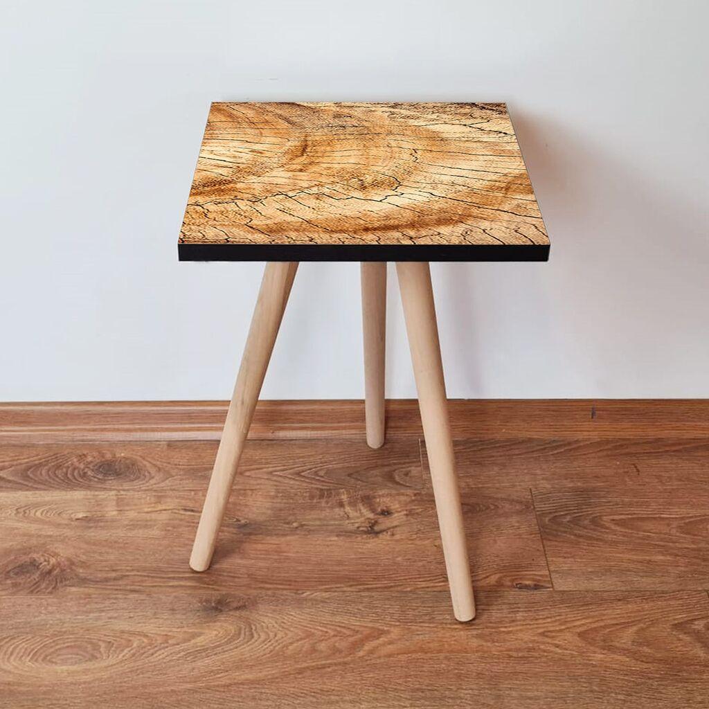 Маса Hanah Home Club Shp351, 35x42x35 см, кафеава