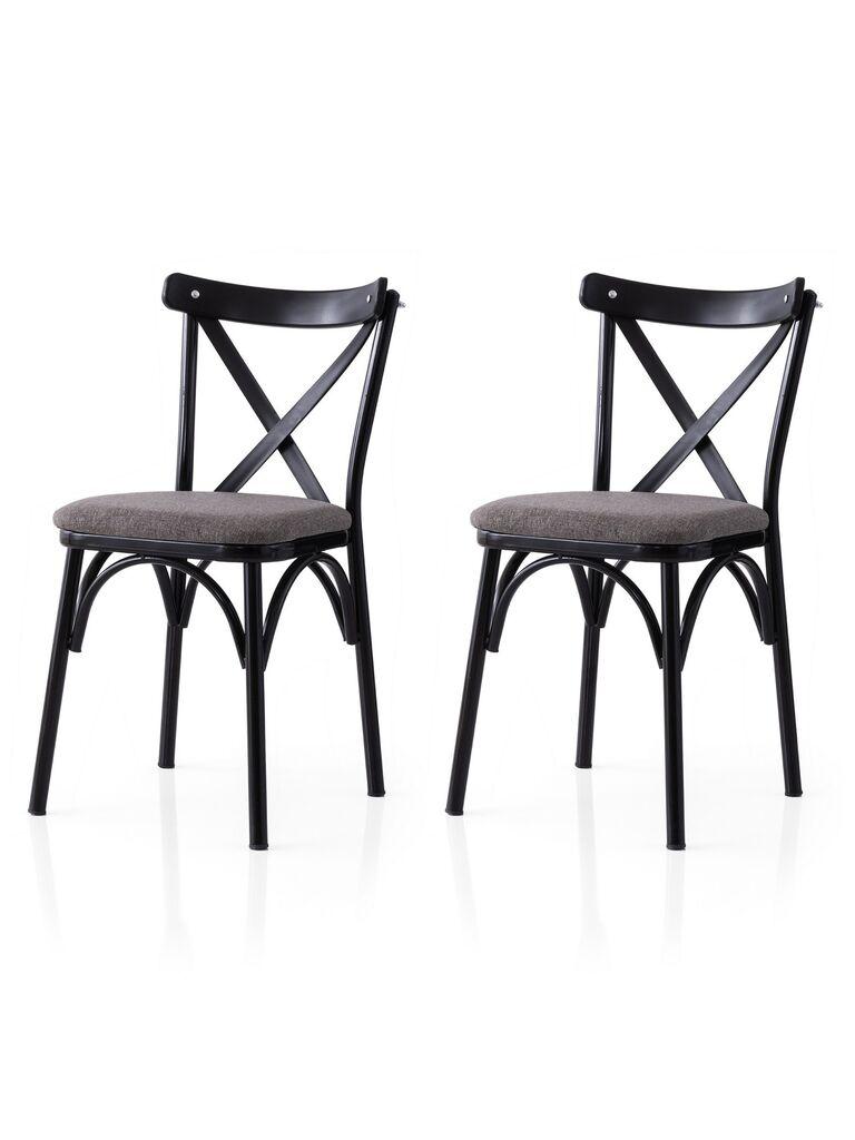 Комплет столчиња Hanah Home Ekol-291 V2, 60x50x98 см, 2 парчиња, темно сива