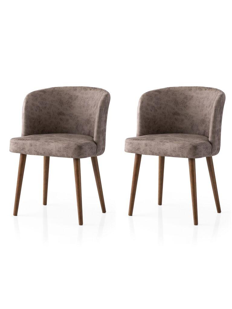 Комплет столчиња Hanah Home Zen-4204 V2, 63x56x103,5 см, 2 парчиња, сива