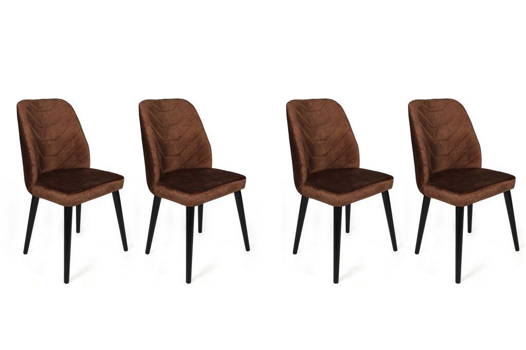 Комплет столчиња Hanah Home Dallas-523 V4, 75x62x102 см, 4 парчиња, беж