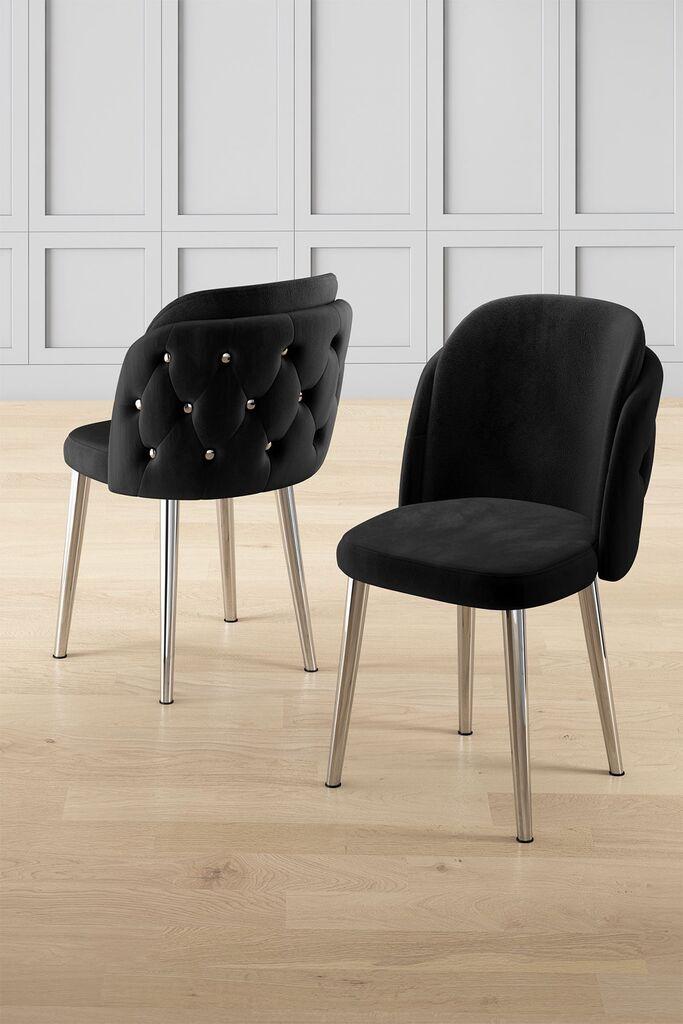 Комплет столчиња Hanah Home Axle, 85x59x98 см, 4 парчиња, црна