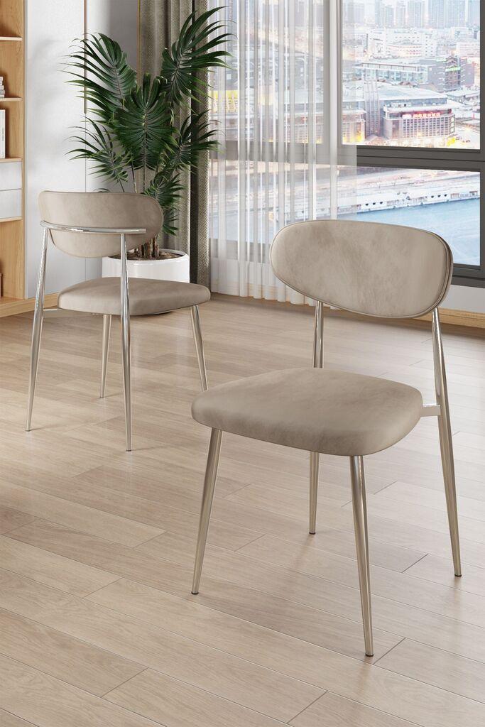 Комплет столчиња Hanah Home Vina, 56x76x97 см, 4 парчиња, антрацит