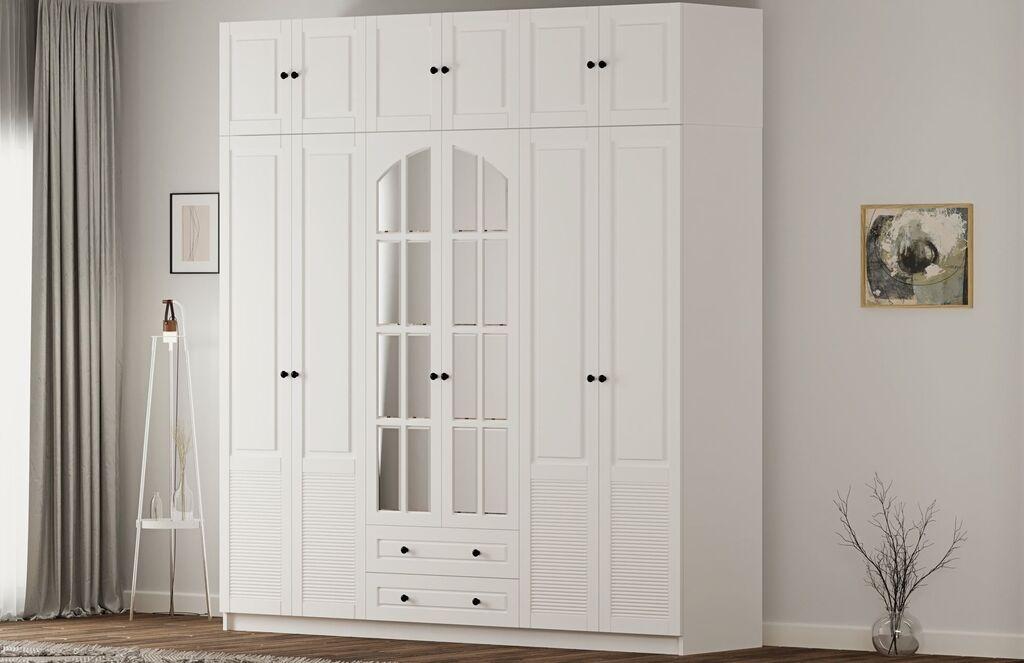 Гардеробер Hanah Home Rb-185-19, 210x210x52 см, бел