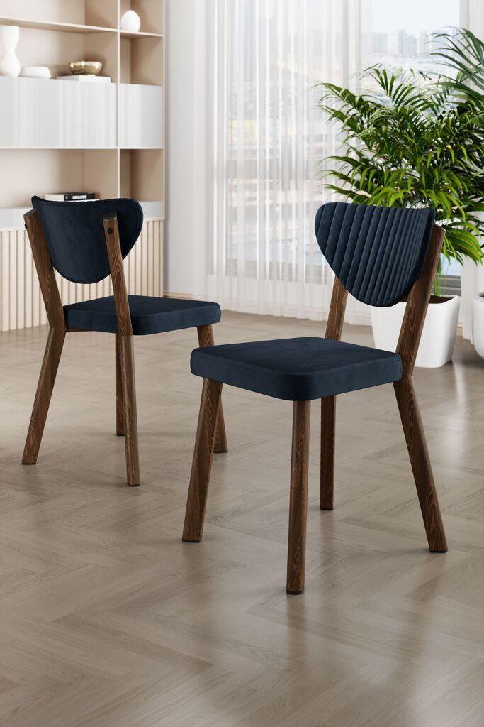 Hanah Home Комплет столчиња Arfe, 37x104x77 см, 6 парчиња, црна