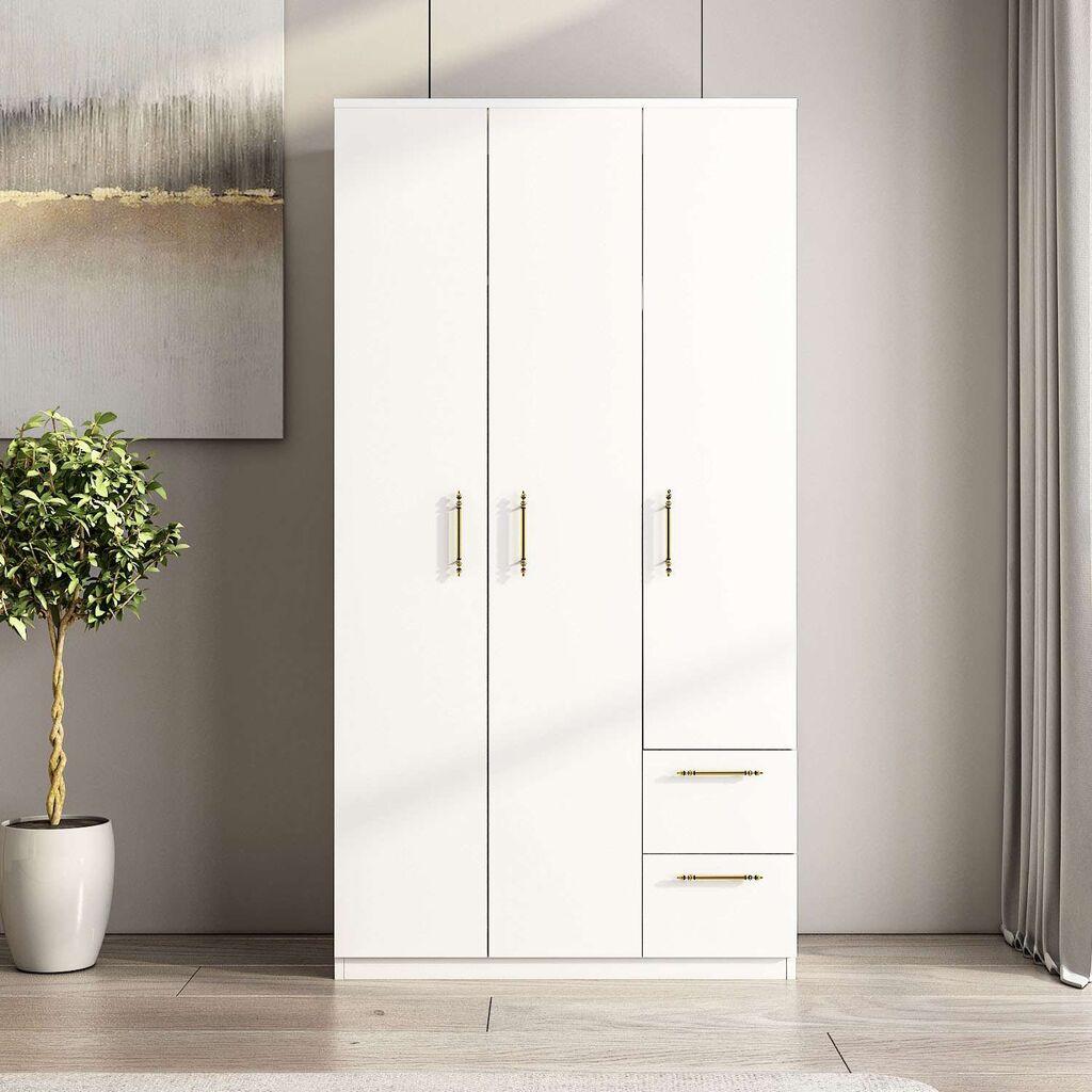 Гардеробер Хана Хоум Мерлин, 90x171.8x45 см, бел